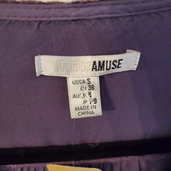 Purple Boho Tunic - amuse society-  S - Picture 4 of 4